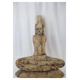 Buddha Statue - Carved Wood, Meditative Pose