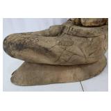 Buddha Statue - Carved Wood, Meditative Pose