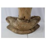 Buddha Statue - Carved Wood, Meditative Pose