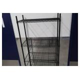 4-Tier Wire Shelving Rack - Black Steel