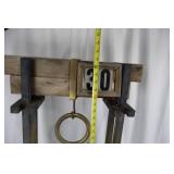 Antique Hanging Weight Scale - 30 lb Brass Weight on Rustic Frame