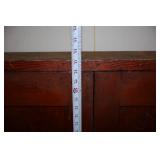 Oak Pantry Cabinet - Vintage Four-Door Cupboard with Iron Hinges