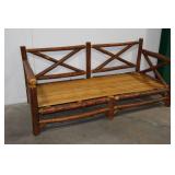 Log Bench - Old Hickory Crossback Back, Shelbyville, IN