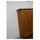 Armoire - Pine Two-Door Wardrobe with Drawers