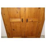Armoire - Pine Two-Door Wardrobe with Drawers
