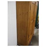 Armoire - Pine Two-Door Wardrobe with Drawers