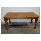 Dining Table - Solid Wood with Turned Legs - 71 3/4 in L x 41 1/2 in W x 30 3/4 in H