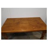 Dining Table - Solid Wood with Turned Legs - 71 3/4 in L x 41 1/2 in W x 30 3/4 in H