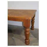 Dining Table - Solid Wood with Turned Legs - 71 3/4 in L x 41 1/2 in W x 30 3/4 in H