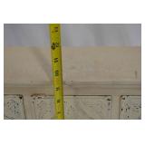 Three-Drawer Carved Wood Storage Chest - Distressed Cream Finish