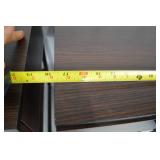 Nightstands - Dark Wood Grain with Black Metal Frame (Set of 2)