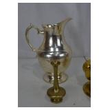 Brass Pitcher & Ornate Candlesticks - DesignCo India