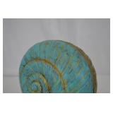 Decorative Snail Sculpture - Turquoise Shell & Gold Body