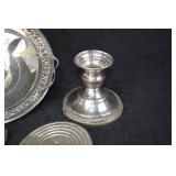 Sterling Silver Tray & Candlestick