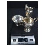 Sugar Bowl & Creamer & Silver Bowl - Sterling Silver