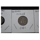 Trinidad & Tobago 10c - 2006 & Barbados 5c - 1981 & Barbados 1c - 1991