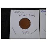 Belgian Coins - 2 Euro Cent & 25 Centimes (1961) & 5 Centimes (1976)