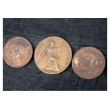 Copper UK Pennies - George V Penny & Assorted Designs