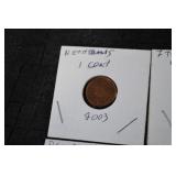 Coins - NL 1c 2003 & GR 10 Drachmes & FR 5 Centimes & DK 100 Øre & SE 50 Öre