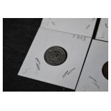 Coins - NL 1c 2003 & GR 10 Drachmes & FR 5 Centimes & DK 100 Øre & SE 50 Öre