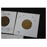 Spain Franco Era Coins - 50 Céntimos, 1 Peseta, 5 Pesetas, 10 Céntimos