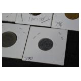 Spain Franco Era Coins - 50 Céntimos, 1 Peseta, 5 Pesetas, 10 Céntimos