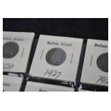 Buffalo Nickel - 1920s Date Set (8 Coins)