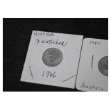 Austria Coins - 7 Groschen 1906 & 2 Groschen 1952 & 2 Groschen 1954 & 10 Groschen 1925
