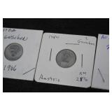 Austria Coins - 7 Groschen 1906 & 2 Groschen 1952 & 2 Groschen 1954 & 10 Groschen 1925