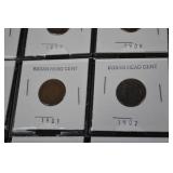 Indian Head Cent Coins - 12-Coin Card Flip Lot (1899-1908)