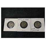 Roosevelt Dime - 1949-S & Jefferson War Nickel - 1943 P/S