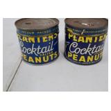 Planters Cocktail Peanuts Tin - Vintage 8 oz Vacuum Packed