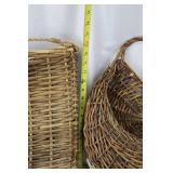 Wicker Baskets - Rectangular Tote & Heart-Shaped Market Basket & Small Baskets