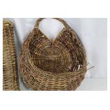 Wicker Baskets - Rectangular Tote & Heart-Shaped Market Basket & Small Baskets