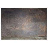 Red Plaid Lunch Box & Green Woven Cooler & Log Cabin Syrup Tin