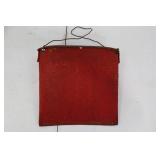 Merry Christmas Sign - Red Tin with Wire Hanger