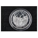 .999 Silver Round - North American Big Game - Deer Head