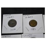 Asian Coins Lot - Thailand 1 Baht, Malaysia 10 sen & Indonesia 100 rupiah