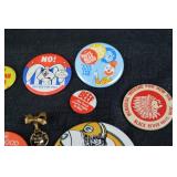 Pins & Buttons - Vintage 1970s-1990s political, sports & pop-culture lot