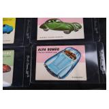 Vintage Car Trading Cards - 9-Card Lot of European & American Sports Cars