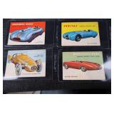 Vintage Car Trading Cards - 9-Card Lot of European & American Sports Cars