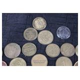 Coins - Assorted Canadian & Foreign Coins, Mixed Denominations