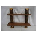 Rustic Log Shelf - 2-Tier, Handcrafted
