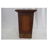 Wooden Cabinet - Dark Red Finish with Door and Drawer
