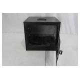 Stove Insert - Vintage Black Metal Front Glass Door - Decorative Display Piece