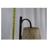 Industrial Table Lamp & Shovel Motif Base - Distressed Cream Shade