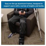 MSRP $320 New Case of MediChoice Aluminum Crutches – 8 Pairs Total – Push-Button Adjustable, Fully Assembled, Durable/Strong, Adult Size 5’2”–5’10”, Up to 300 lbs Perfect for Medical Fac