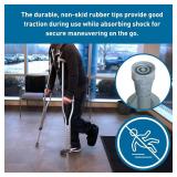MSRP $320 New Case of MediChoice Aluminum Crutches – 8 Pairs Total – Push-Button Adjustable, Fully Assembled, Durable/Strong, Adult Size 5’2”–5’10”, Up to 300 lbs Perfect for Medical Fac