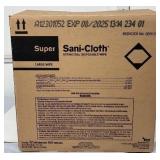 MSRP $150 1 Case (12 Containers) NEW Sani-Cloth Germicidal Disposable Large Wipes 160 Wipes Each Tub – Effective Against Bacteria & Viruses, Ideal for Healthcare, Medical Equipment & Hard Su