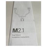 MSRP $900 NEW High Quality Humanscale M2.1 Dual Mount Lightweight Adjustable Monitor Arms - M2.1 is lighter, thinner & has a greater dynamic range than any current monitor arm on the market - 15 Year 